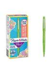 Paper Mate Flair filtspetspennor | Mediumspets (0.7mm) | Lime | 12 stycken