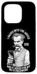 Coque pour iPhone 15 Pro Une drôle de philosophie de Nietzsche plongée dans l'abîme Mot de passe Wi-Fi