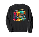 Dripping Paint Art Vintage Radio Antique Radios Sweatshirt