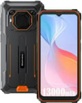 Telephone Incassable Bv6200 Pro,12Go+128Go(Extension 1To),Batterie 13000Mah,6.56""Hd+,Arcsoft 13Mp+8Mp,Ip68 Mil-Std-810H Smartphone Debloque Etanche Android 13 Dual Sim,Orange