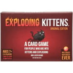 Exploding Kittens - Korttipeli | Perhepeli | Venäläinen ruletti | Englanti | Ikä 7+ | 2-5 pelaajaa