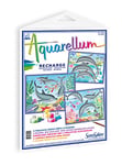 SentoSphère - RECHARGE AQUARELLUM - DAUPHINS - Recharge Cartes Aquarellum - Kit peinture - Peinture Aquarellable Magique - A partir de 8 ans - fabriqué en France