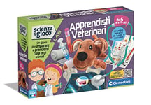 Clementoni Lab-Apprentis kit expériences scientifiques, Jeu Scientifique Enfants 5 Ans+, Laboratoire vétérinaire, Version Italienne, Made in Italy, Multicolore, Medio, 19267