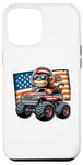 Coque pour iPhone 13 Pro Max Patriotic Monkey 4 juillet Monster Truck American