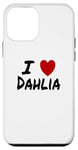 Coque pour iPhone 12 mini I Heart (Love) Dahlia Mignon Couple Assorti Conjoint Marié