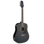 Stagg Guitare Dreadnought - Acoustique Format classique noir