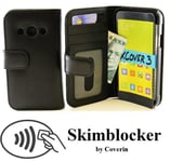 Skimblocker Plånboksfodral Samsung Galaxy Xcover 3 (SM-G388F) (Svart)