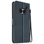 Avizar Folio case for Nothing Phone 2a Wallet with hand strap, Dark Blue