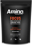 Amino Focus - Pre Workout Powder - 8000mg Nootropics with Caffeine, Creatine & 