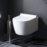 Wc suspendu FlashClean sans rebord avec couvercle de siège Softclosing, Blanc CXB1700SC X-Joy s Am.pm