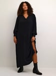 KAFFE Curve Miriam Maxi Dress, Black Deep