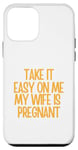 Coque pour iPhone 12 mini Nouveau papa drôle, vas-y doucement avec moi, ma femme est enceinte