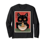 Manga Anime Kawaii Otaku Style Urban Streetwear Ramen Cat Long Sleeve T-Shirt