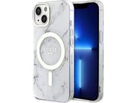 Guess Etui Na Telefon Guess Guhmp14mpcumah Do Apple Iphone 14 Plus 6.7" Biały/White Hardcase Marble Magsafe