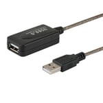 Savio cl-130 extension de port actif usb 10m usb 2.0-a mâle usb 2.0-a femelle noir