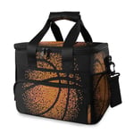 Sac Cooler, Basket-Ball Technologie Vecteur de Fond de Jeu Panier 15L Grand Sac Isotherme Déjeuner Pique-Nique Cooler, Cooler Sac à Dos JIAJIAFUDR