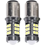 Tlily - 2Pcs La Voiture a Mené Le Signal De Virage 3030 27Smd 1157 Lumière Recul Frein Décodage Ampoule Rechange Queue Noire