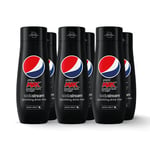 Sodastream - Set of 6 x Pepsi Max concentrates, Sugar-Free, 100% Original Flavour, with Measuring Cap, 6 x 440 ml