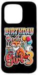 Coque pour iPhone 15 Pro 3ème anniversaire fille renard 3 ans