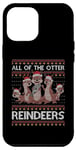 Coque pour iPhone 12 Pro Max All Of The Otter Pull de Noël avec motif de loutre