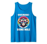 Monkey Sigma Shirt Funny Sigma Brainrot Meme Rizz Sigma Male Tank Top