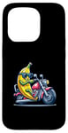 Coque pour iPhone 15 Pro Banane Moto Cool Conduire Amusant Lunettes