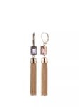 Lauren Ralph Lauren Pink Stone Tassle Earrings, Gold/Pink