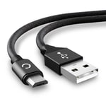 Câble USB Micro USB 2A transfert données pour appareil Canon EOS 90D EOS 250D EOS M50 M5 M6 G7 X Mark II G5 X G9 X G1X Mark III SX740 HS SX70 HS SX620 HS cable charge et data 2m Nylon noir