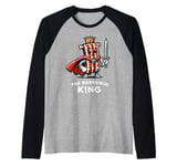 Barbeque King Funny Barbecue Lovers Saying Grilling Quote Raglan Baseball Tee