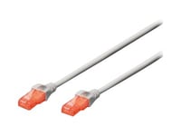 Digitus Professional - Patch-Kabel - Rj-45 (Hane) Till Rj-45 (Hane) - 30 M - Utp - Cat 6E - Startad, Halogenfri, Formpressad, Hakfri - Grå