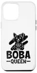 Coque pour iPhone 12 Pro Max Boba Queen - Thé au lait pour chien - Pour amoureux des perles