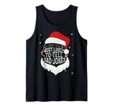 Funny Dad Tee Christmas Most Likely To Tell Dad Jokes Tank Top