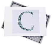 White Cotton Cards Alphabetics, Mini Photo Album, Initial C, White Board, Multi-Colour, 12.5 x 17.5 x 2.5 cm