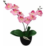 Vidaxl - Plante artificielle avec pot Orchidée 30 cm Rose Rose