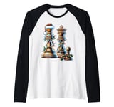 Chess Player Christmas Hat Xmas Raglan Baseball Tee