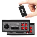 Y2-HD HDMI Console de jeux rétro contrôleur manette de jeu sans fil avec 568 Classic Games intégrés noir