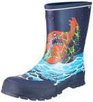 Viking Unisex Jolly Print Rain Boot, Navy Ice Blue, 3.5 UK