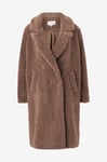 Vila - Teddykappa viLydia L/S Coat - Brun