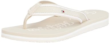 Tommy Hilfiger Women's Beach Flip Flops, Beige (Classic Beige), 4