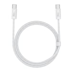 Baseus USB-C til USB-C Kabel 100W, PD, 1m - Vit