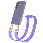 For Samsung Galaxy S24 Plus cover Band Mobile Wide Phone Strap Cover Purple