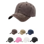 Aomig Casquette de Baseball, Style Rétro Ancien Anti-Soleil Baseball Cap, Homme Femme été Unisexe Réglable Casquettes Sport Extérieur Sunhat Chapeau(Brun)