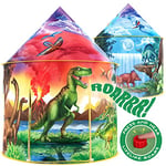 W&O Dinosaur Discovery Play Tent with Roar Button - Extraordinary Pop Up Tent for Boys & Girls - Perfect for Indoor & Outdoor Adventures