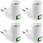 4-pack E27-sockel med trådlös strömbrytare, LED-lamphållare, AC 230V