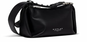 Replay petit sac à main femme en simili cuir, noir 098 (noir), taille unique