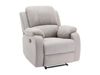 Fauteuil relax en microfibre gris clair BRODY