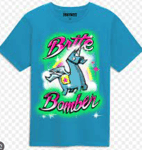 FASHION UK Official Fortnite Brite Bomber Blue L T-Shirt