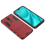 Mipcase Rugged Protective Back Cover for Oppo F11, Multifunctional Trible Layer Phone Case Slim Cover Rigid PC Shell + soft Rubber TPU Bumper + Elastic Air Bag with Invisible Support (Red)