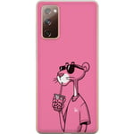 Samsung Galaxy S20 FE Genomskinligt Skal Pink Panter Drink