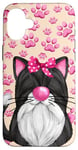 Coque pour iPhone 16 Plus Pink Paw Pattern For Cat Mom Cute Watercolor Cat Art Kitten